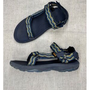 Teva Hurricane XLT2 Sandals Blue Yellow Strappy Slip On Outdoors Big Kid Size 4